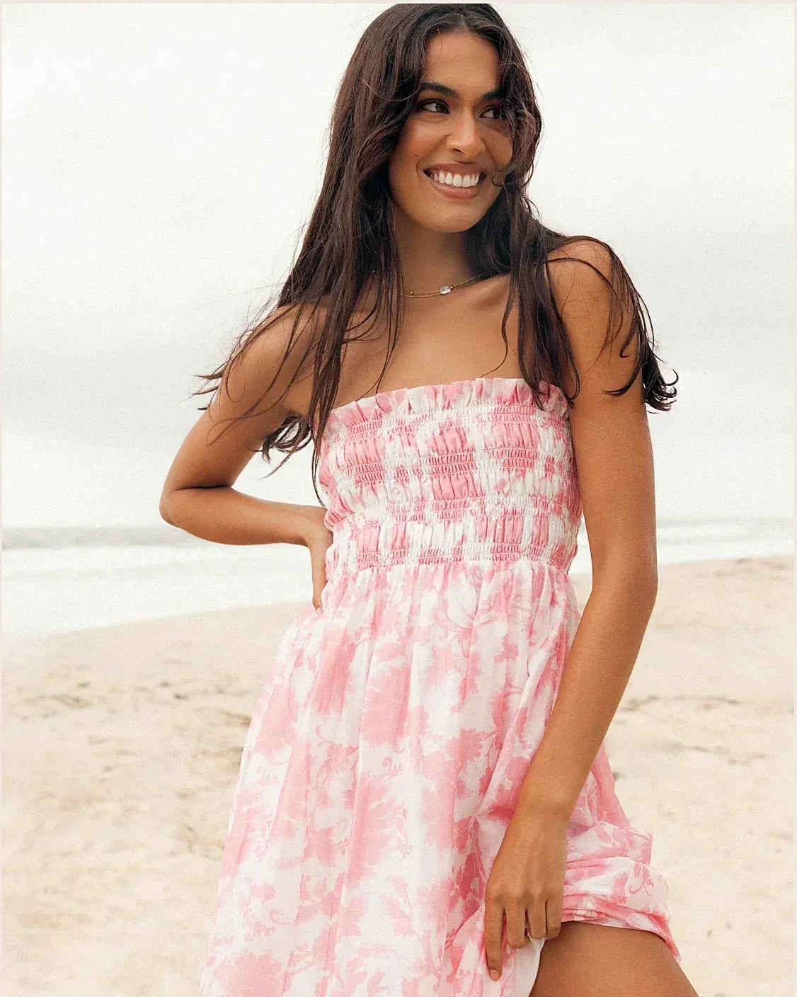 MAY MAX — carter-strapless-midi-dress-pink-floral