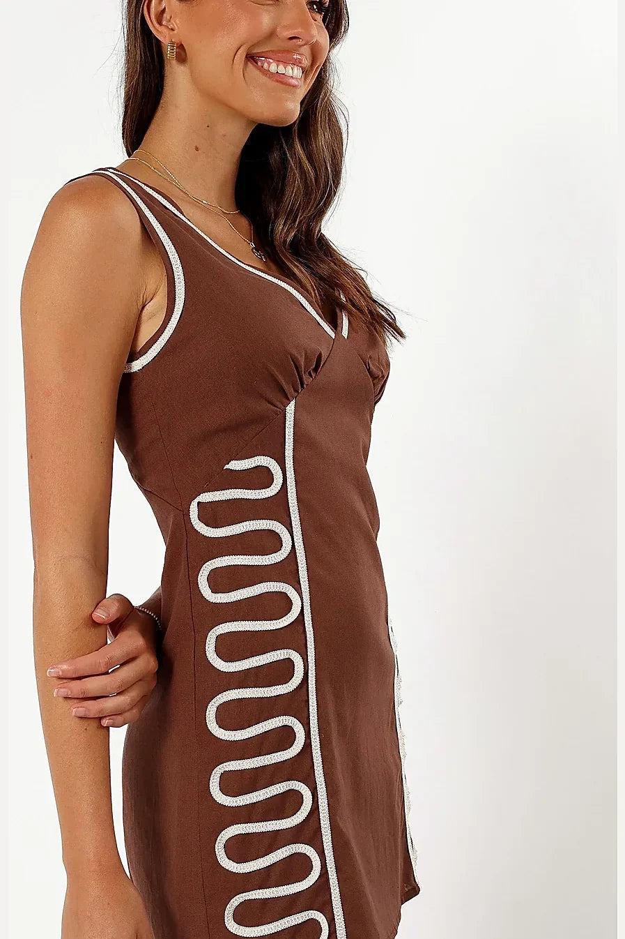 Alexa Mini Dress - Chocolate