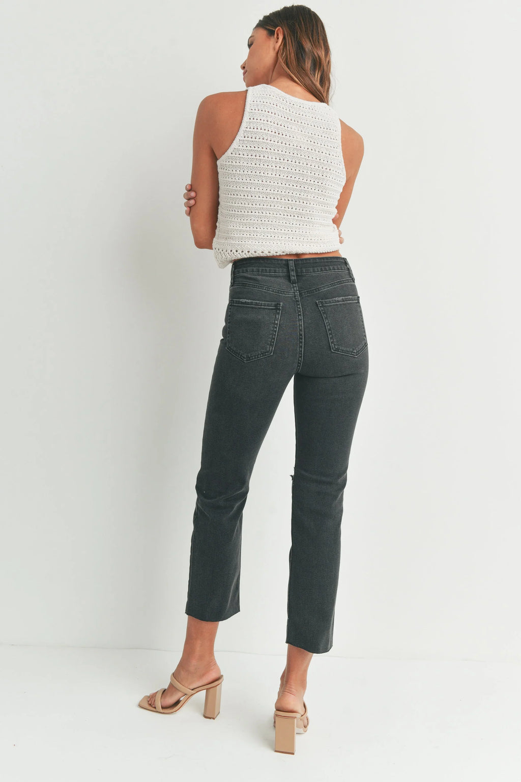 Ripped Knee Straight Jean