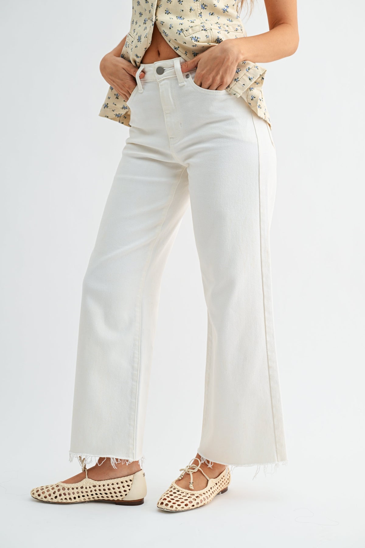 Slim Wide Crop Jean