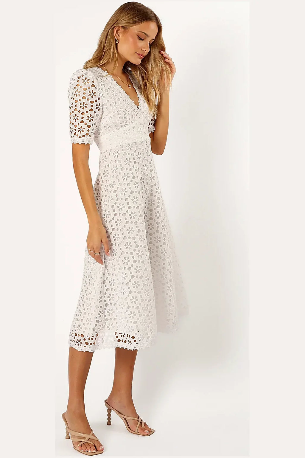 Camellia Midi Dress - White