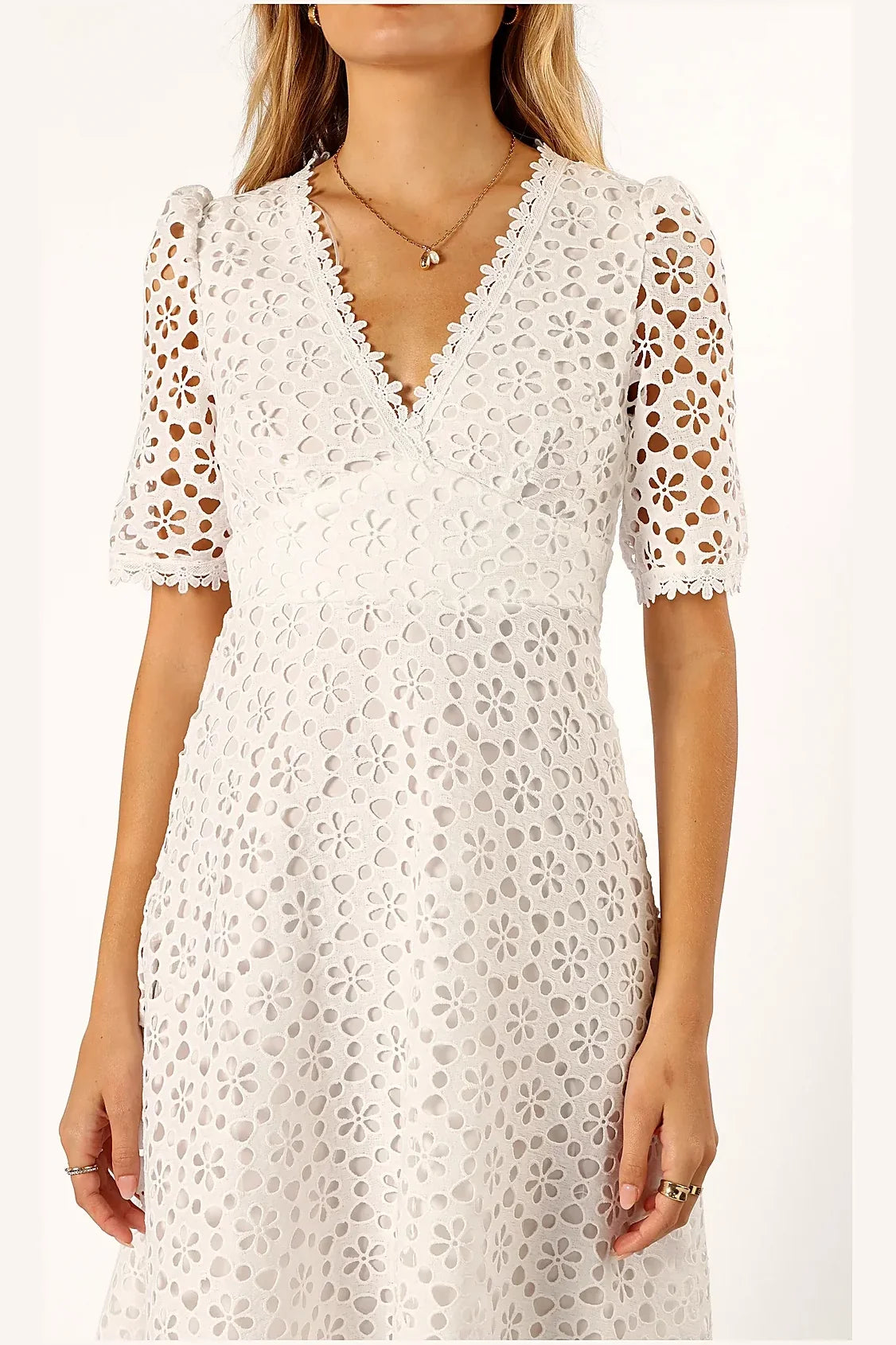 Camellia Midi Dress - White