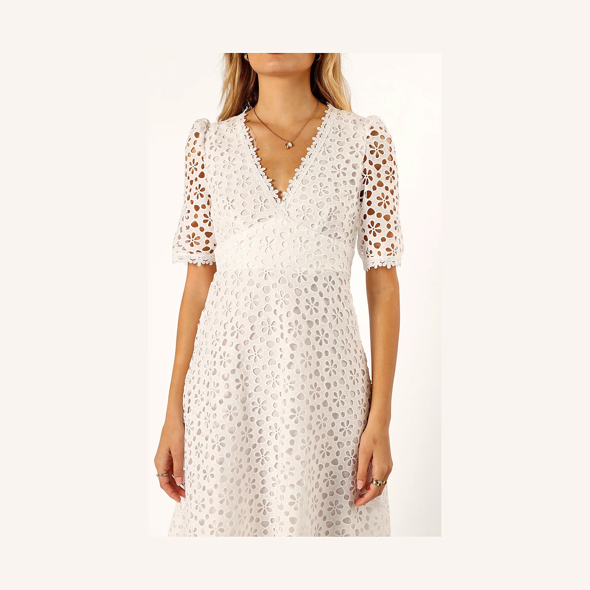 Camellia Midi Dress - White