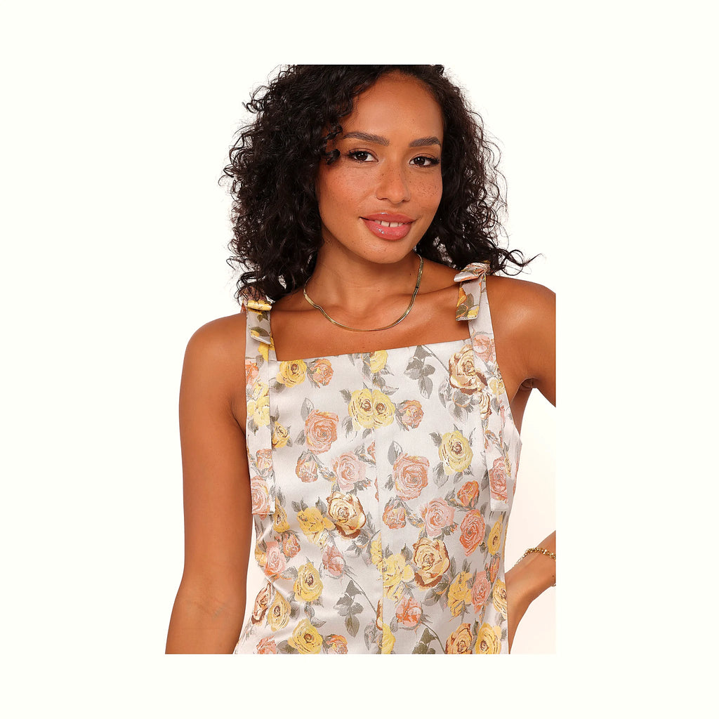 Carlie Mini Dress - Dusty Blue