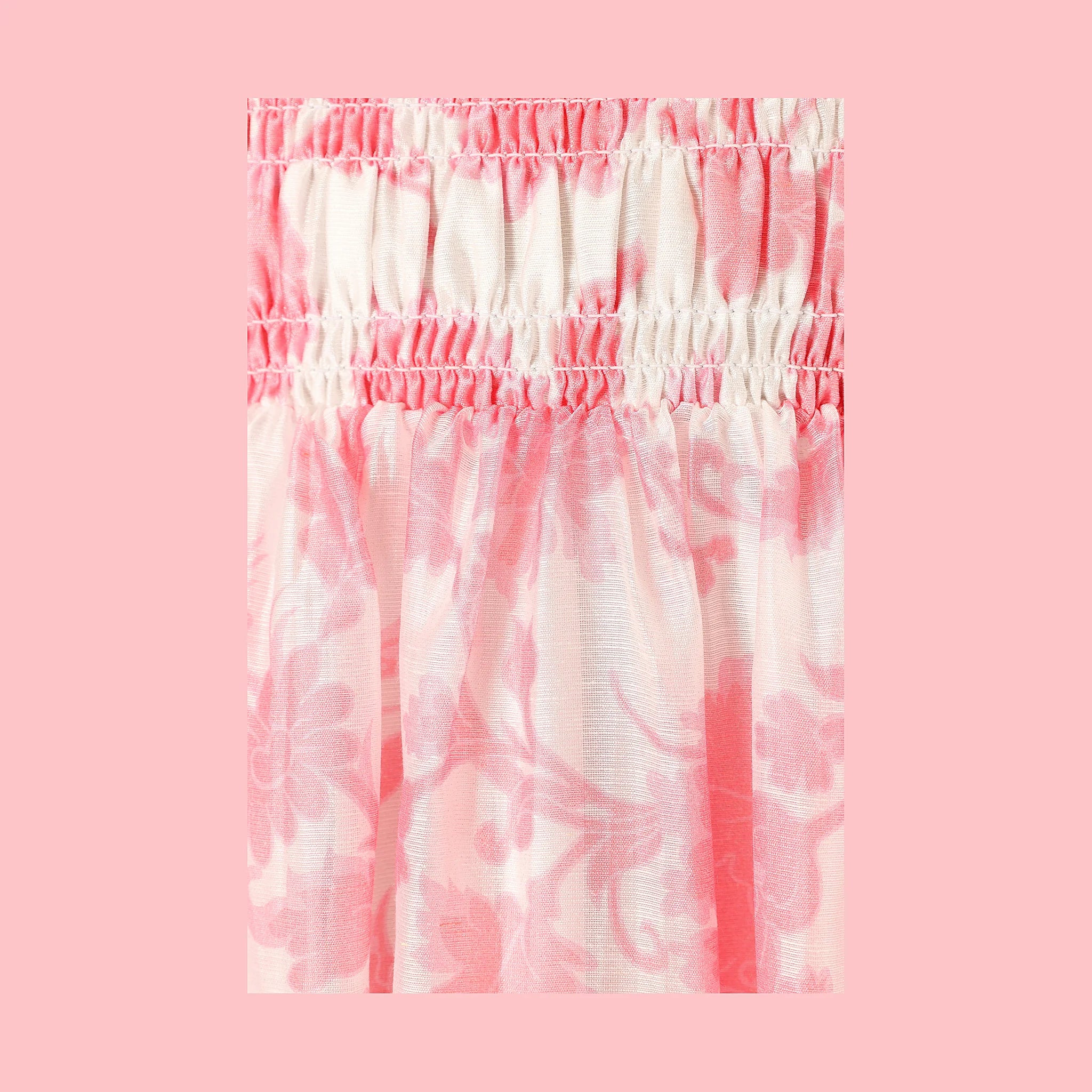 Carter Strapless Midi Dress - Pink Floral