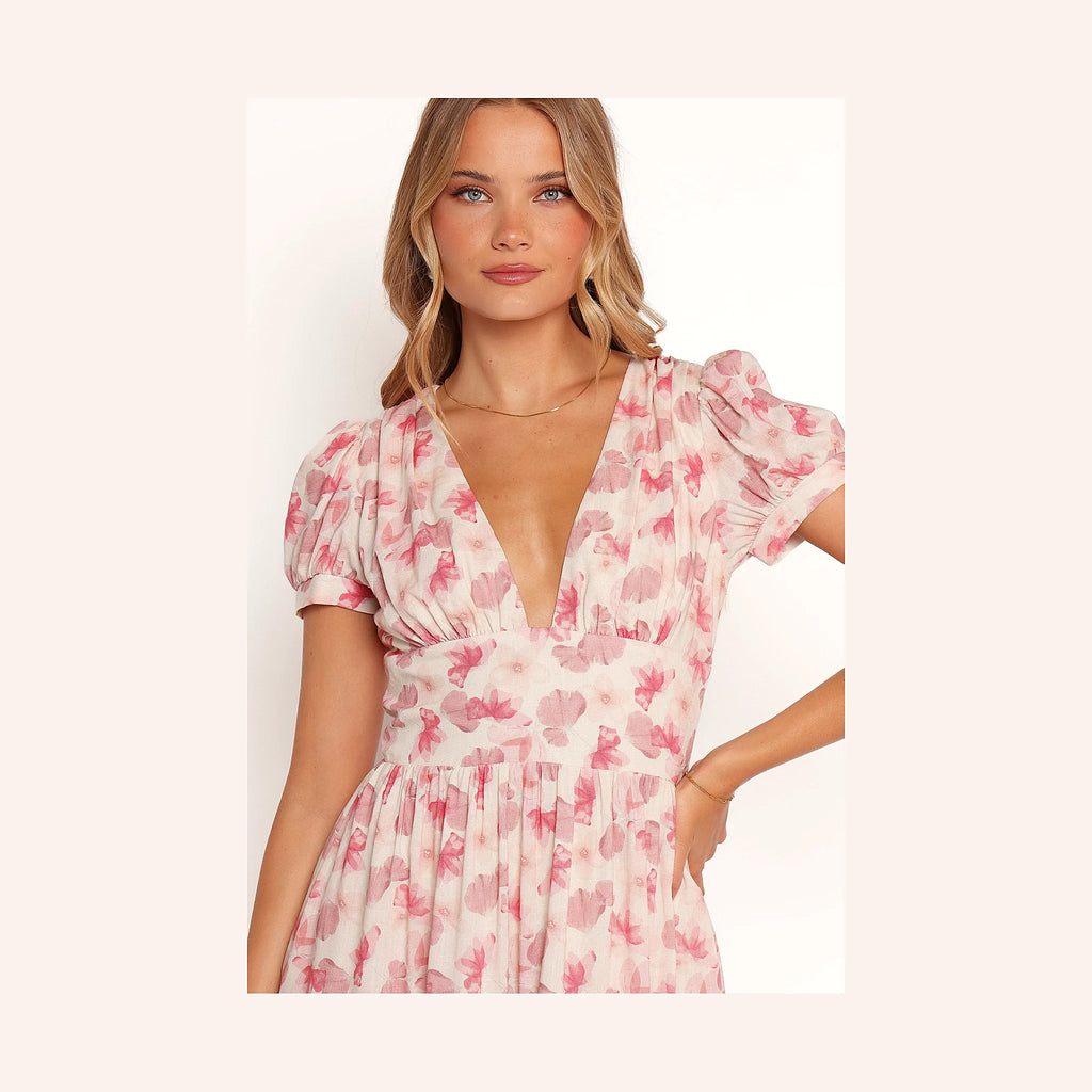 Clementine Mini Dress - Cream Floral