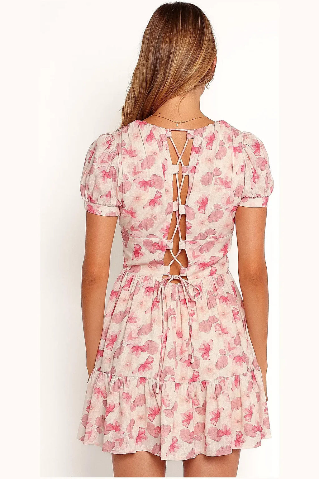Clementine Mini Dress - Cream Floral