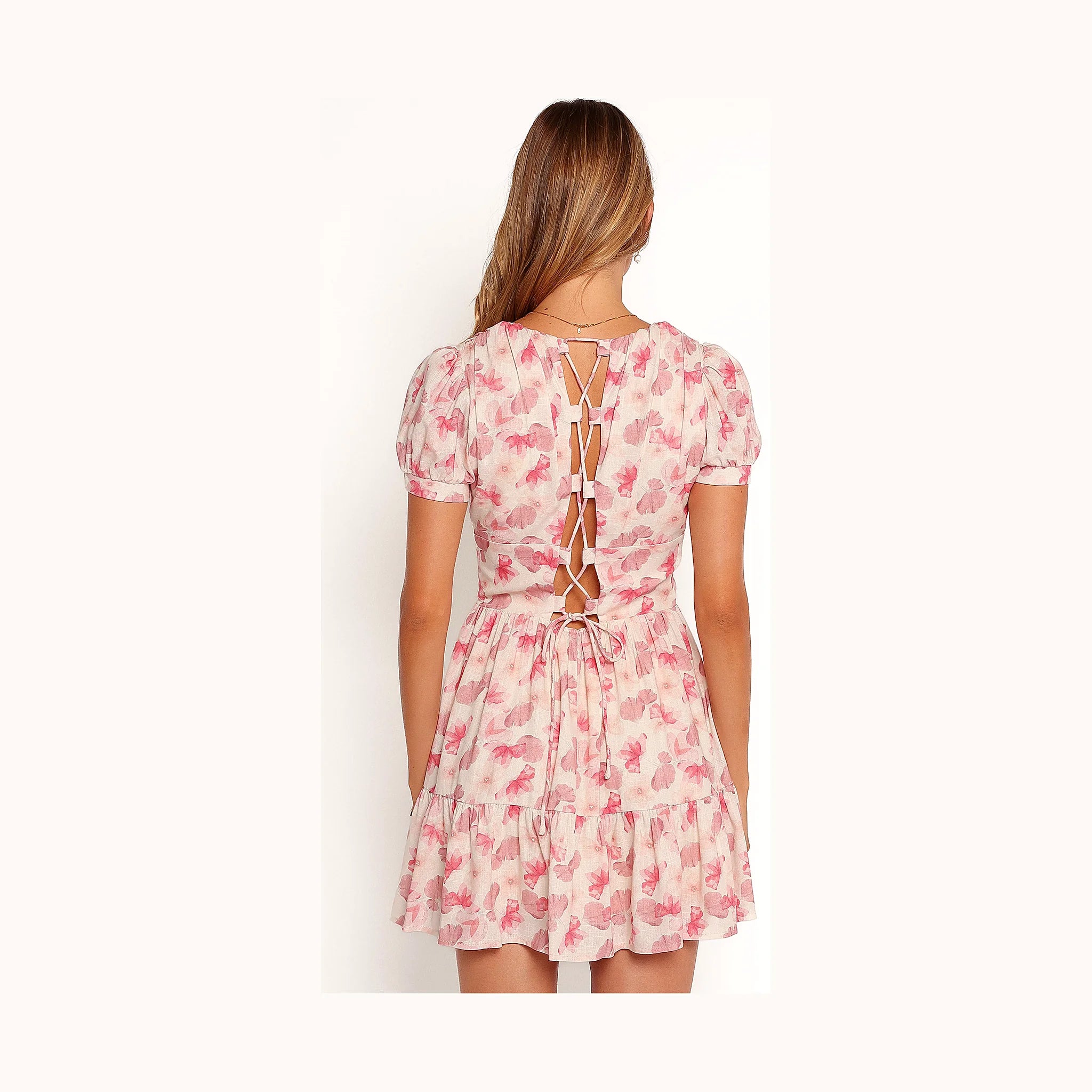 Clementine Mini Dress - Cream Floral