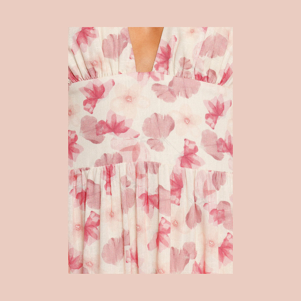Clementine Mini Dress - Cream Floral