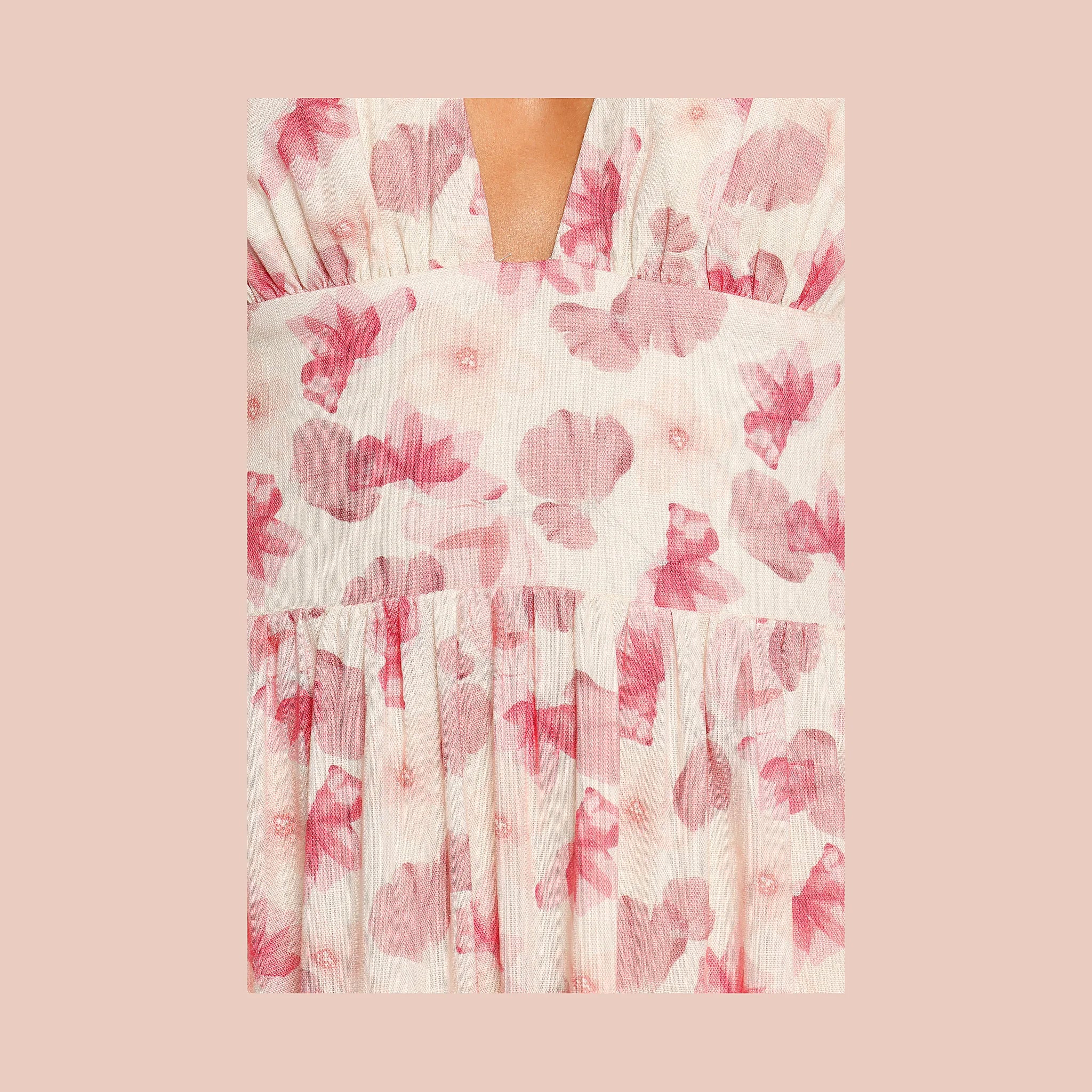 Clementine Mini Dress - Cream Floral