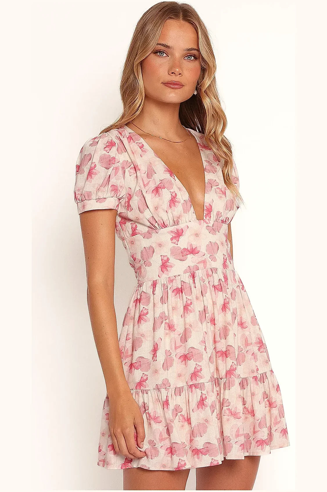 Clementine Mini Dress - Cream Floral