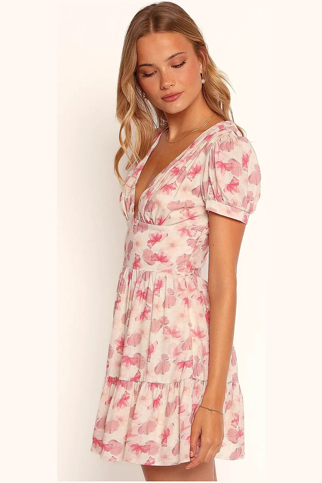 Clementine Mini Dress - Cream Floral