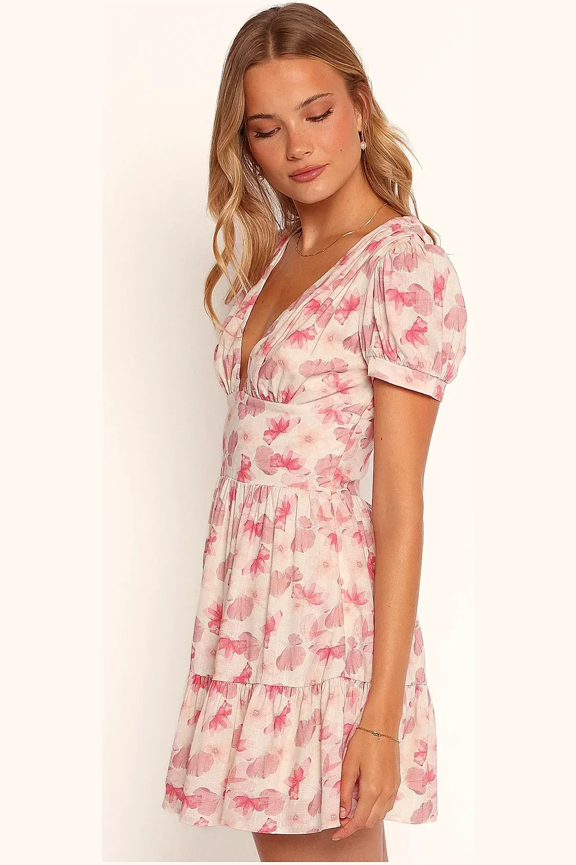 Clementine Mini Dress - Cream Floral