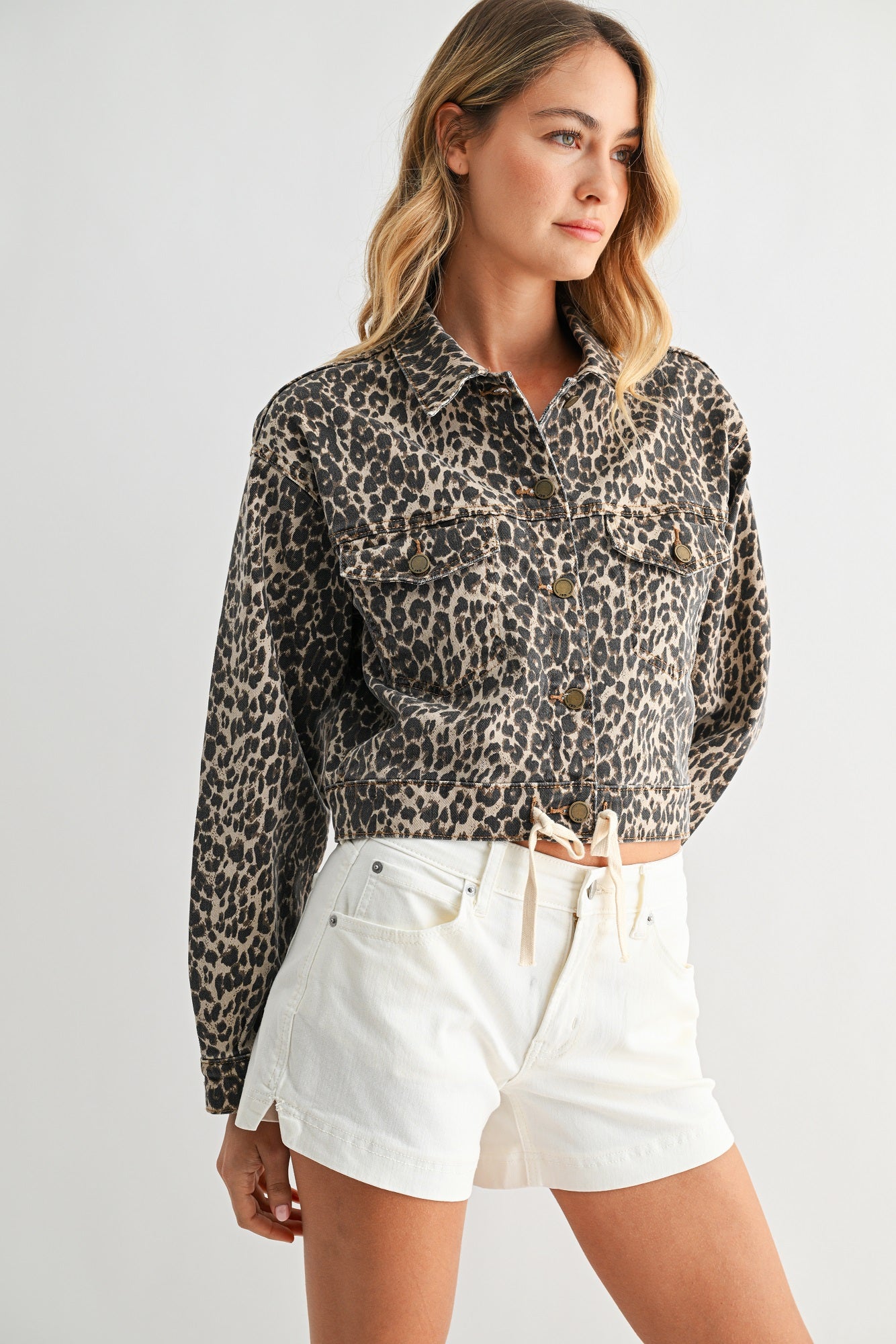 Minimal cropped silhouette with no extra hardware