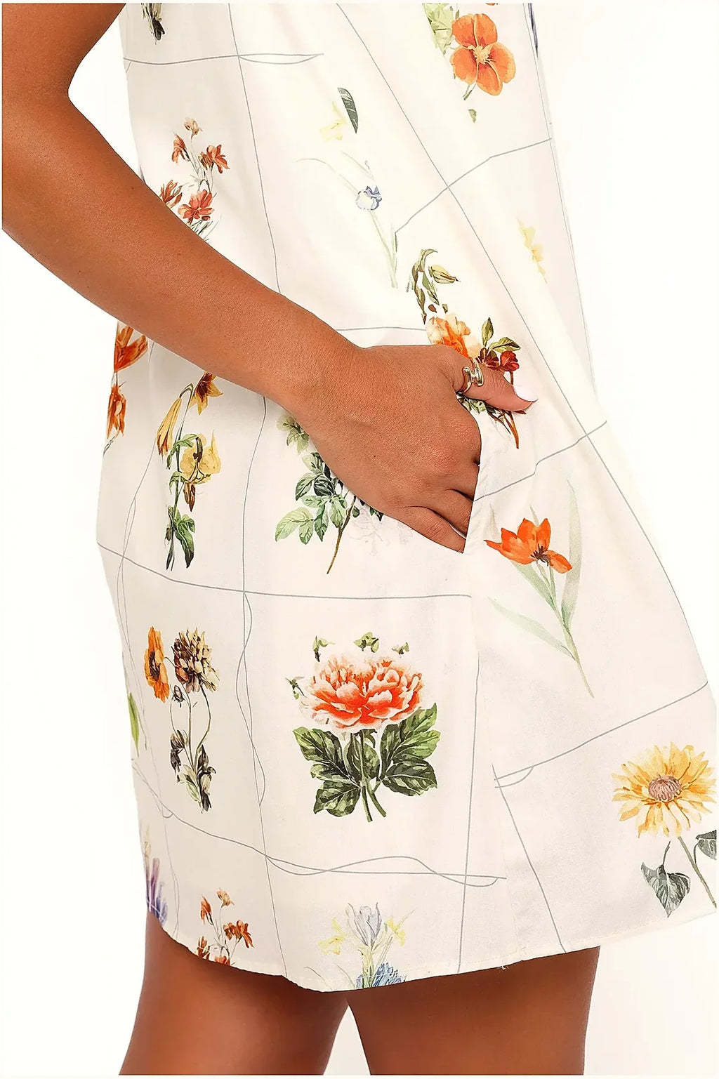 Elordi Mini Dress - Multi Flowers