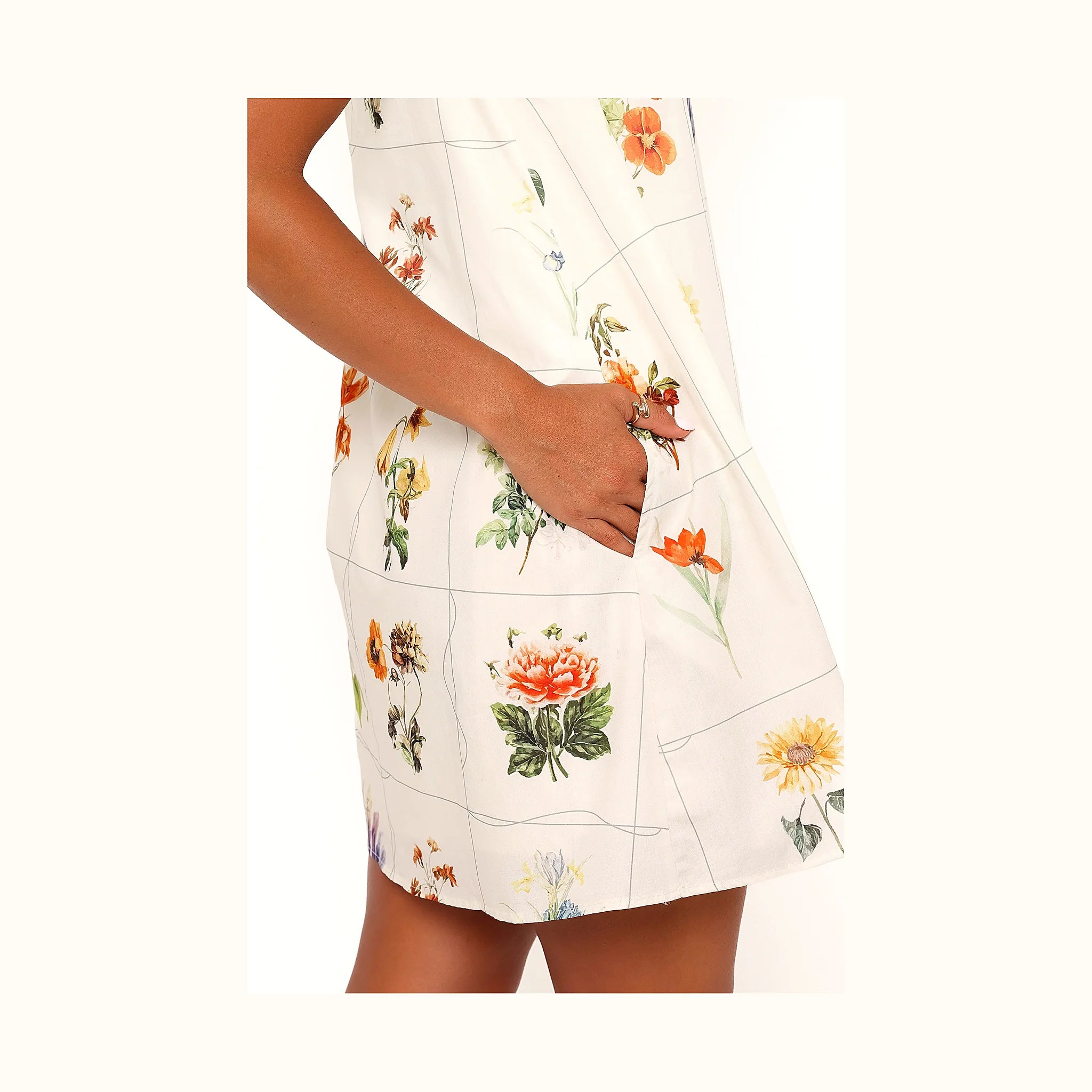 Elordi Mini Dress - Multi Flowers