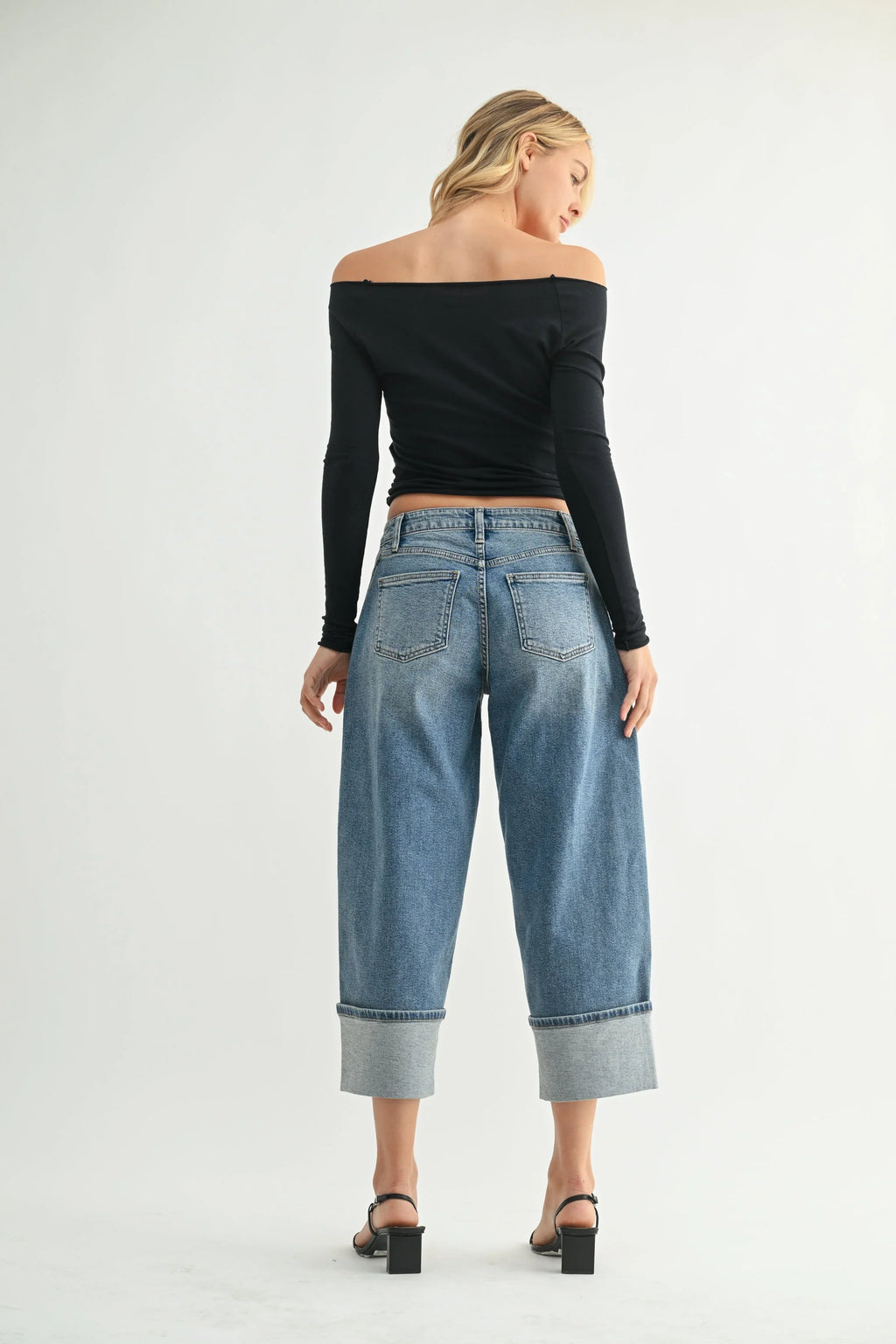 Cuffed Barrel Jean