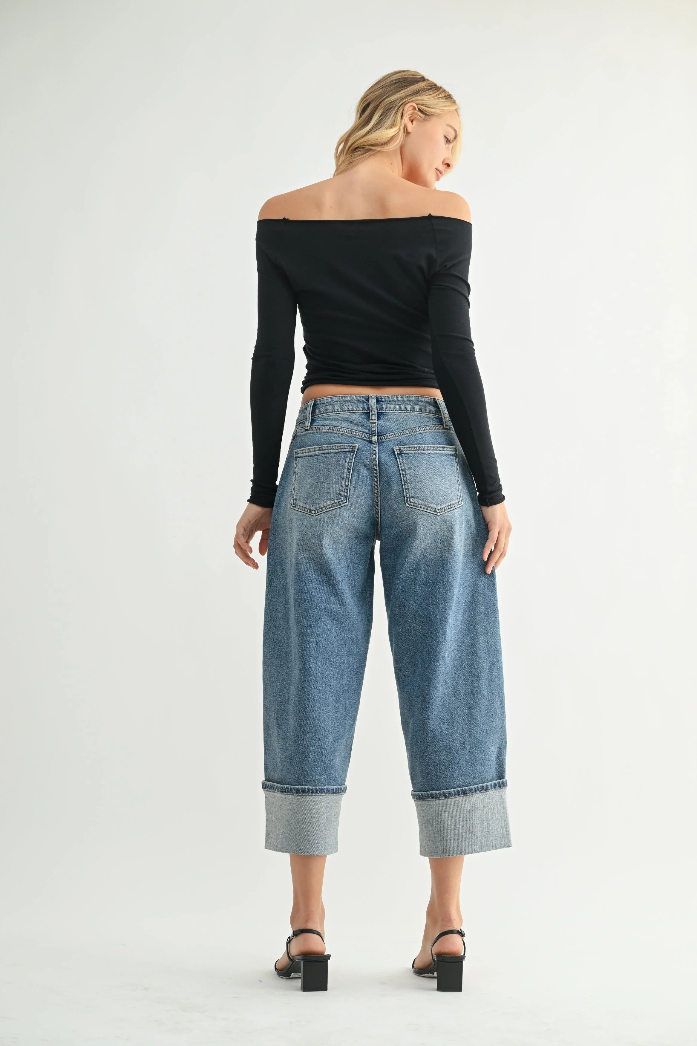Cuffed Barrel Jean