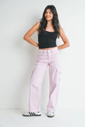 Seven-pocket cargo design set across the front and legs