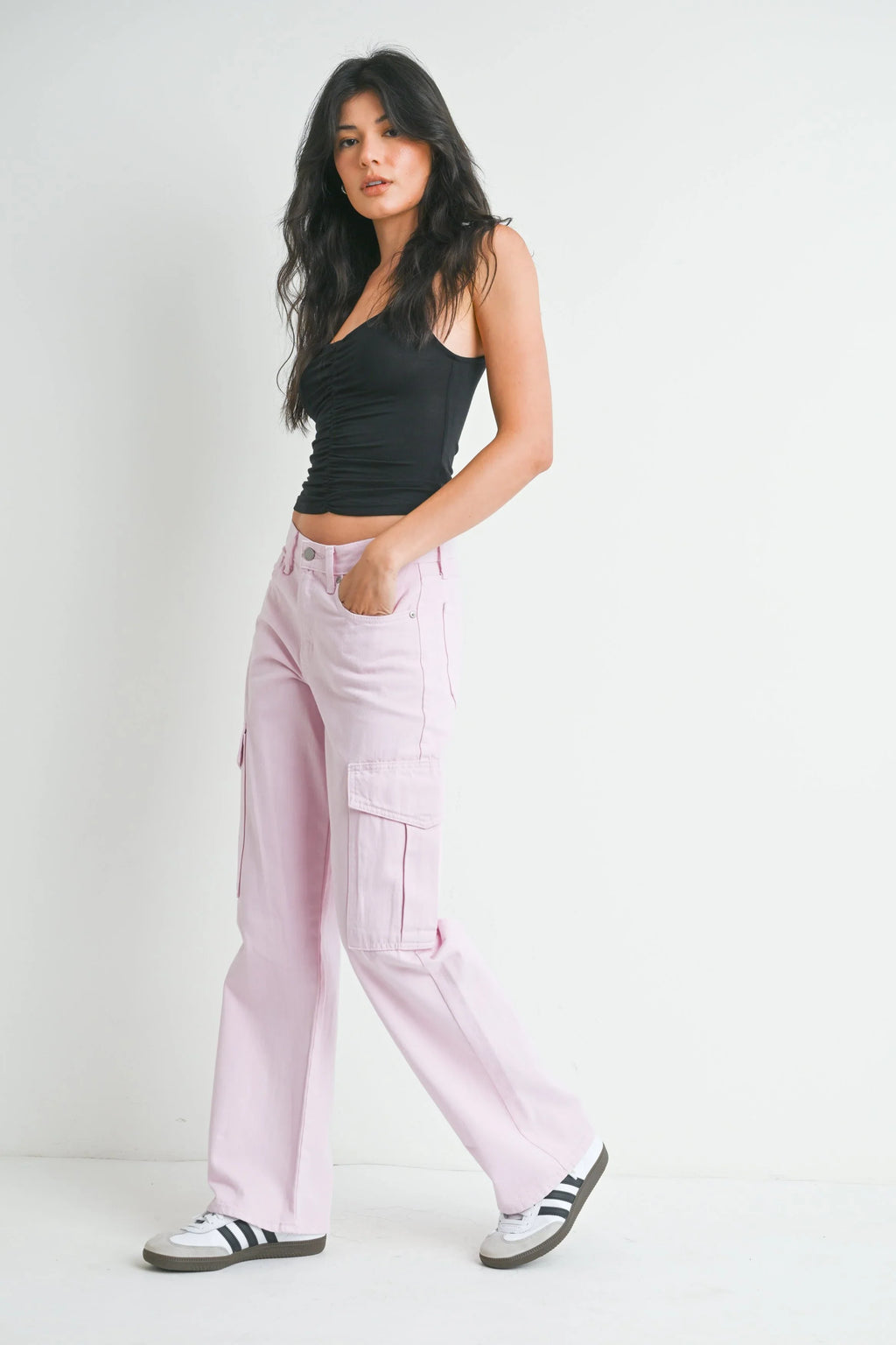 Contoured through the hips before opening to a wide leg