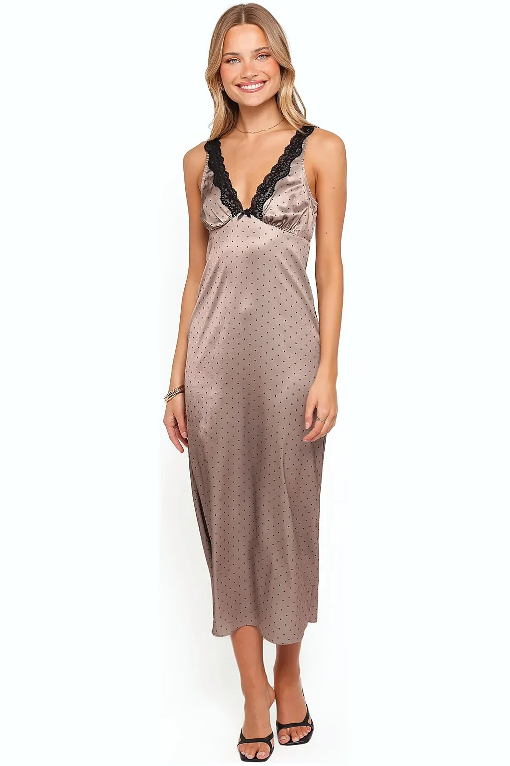 Joselyn Lace Maxi Dress - Polka Dot