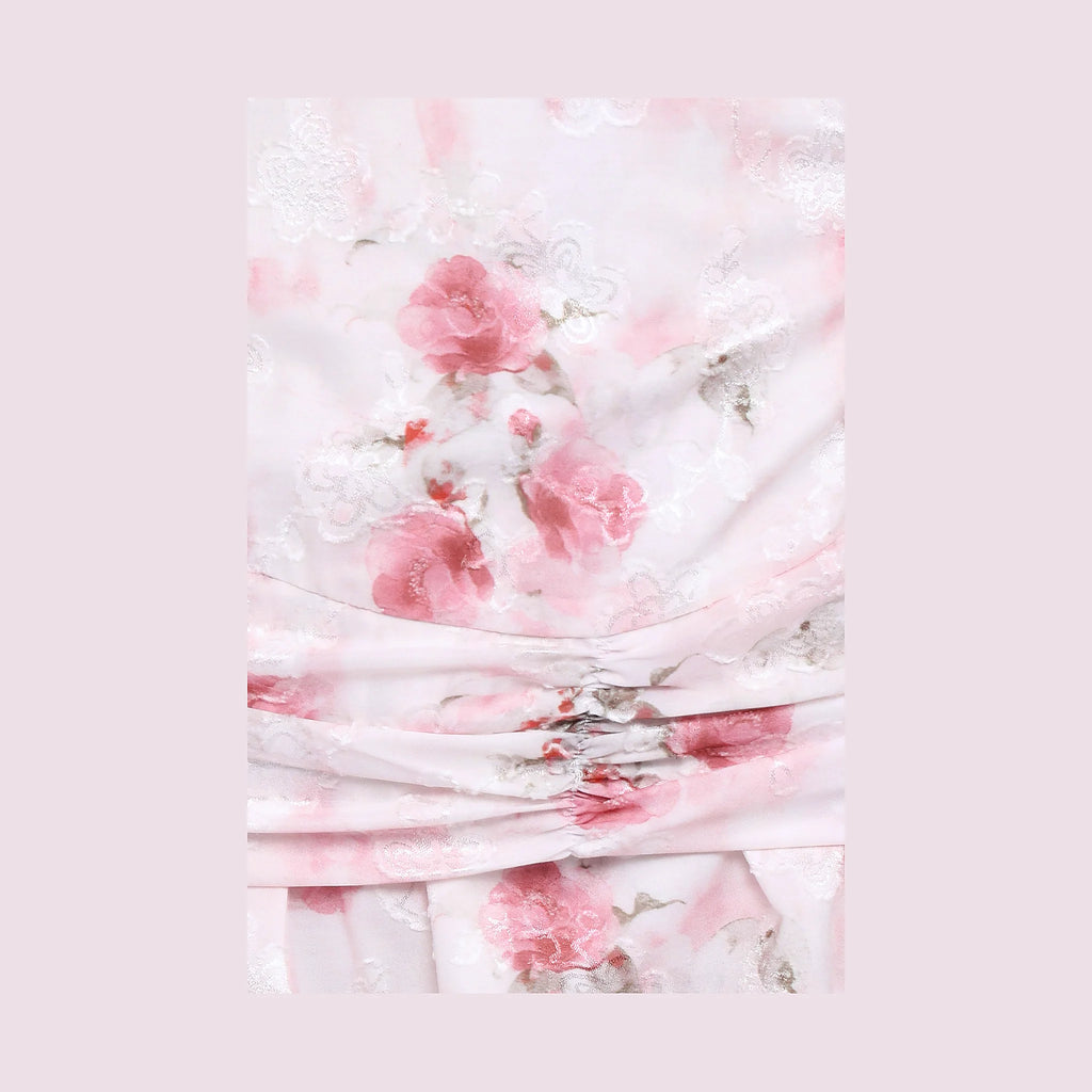 Lelia Halterneck Midi Dress - Pink Floral