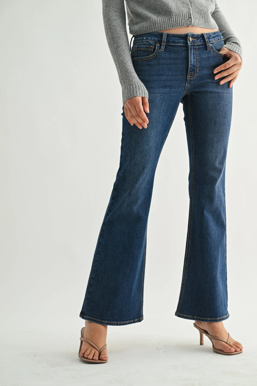Full-length inseam cut to sit over a boot shaft