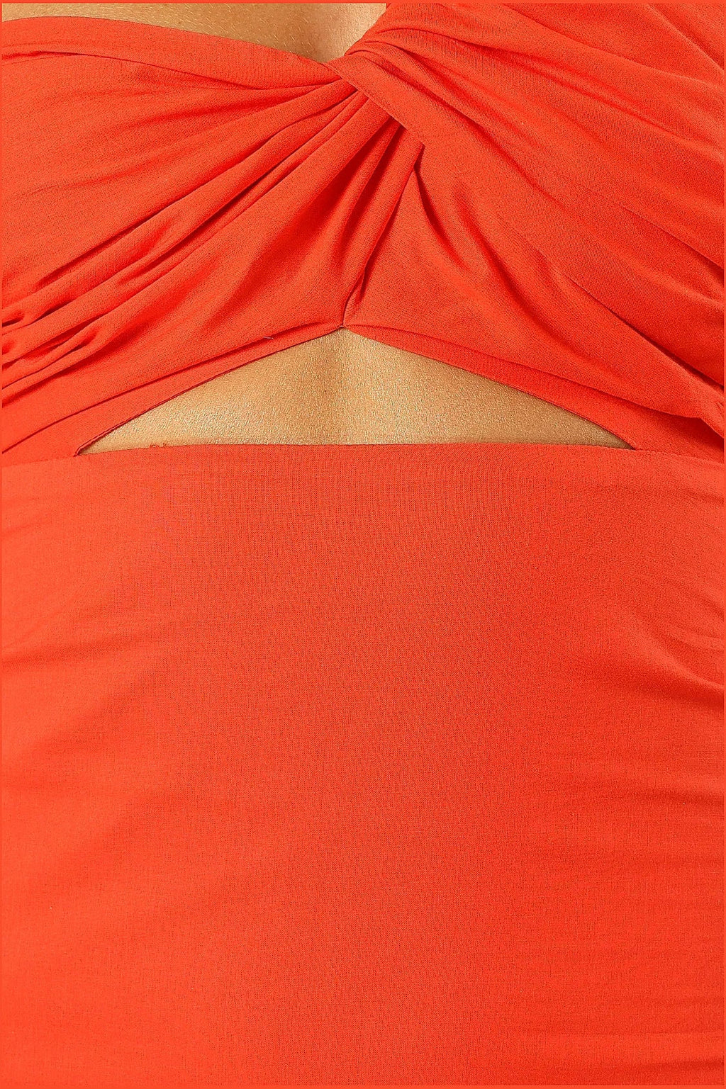 Luna One Shoulder Maxi Dress - Tangerine