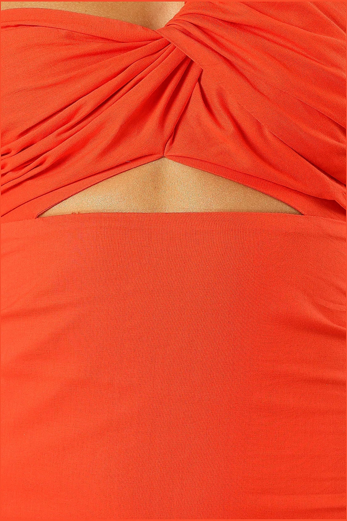 Luna One Shoulder Maxi Dress - Tangerine