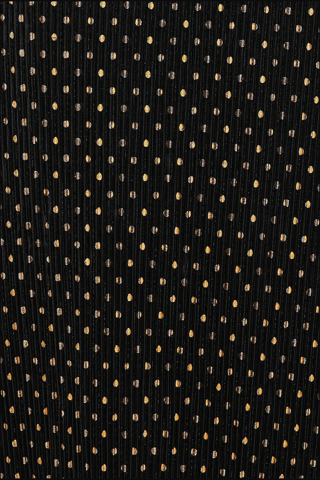 Melody Plisse Halter Maxi Dress - Black/Gold Polka Dot