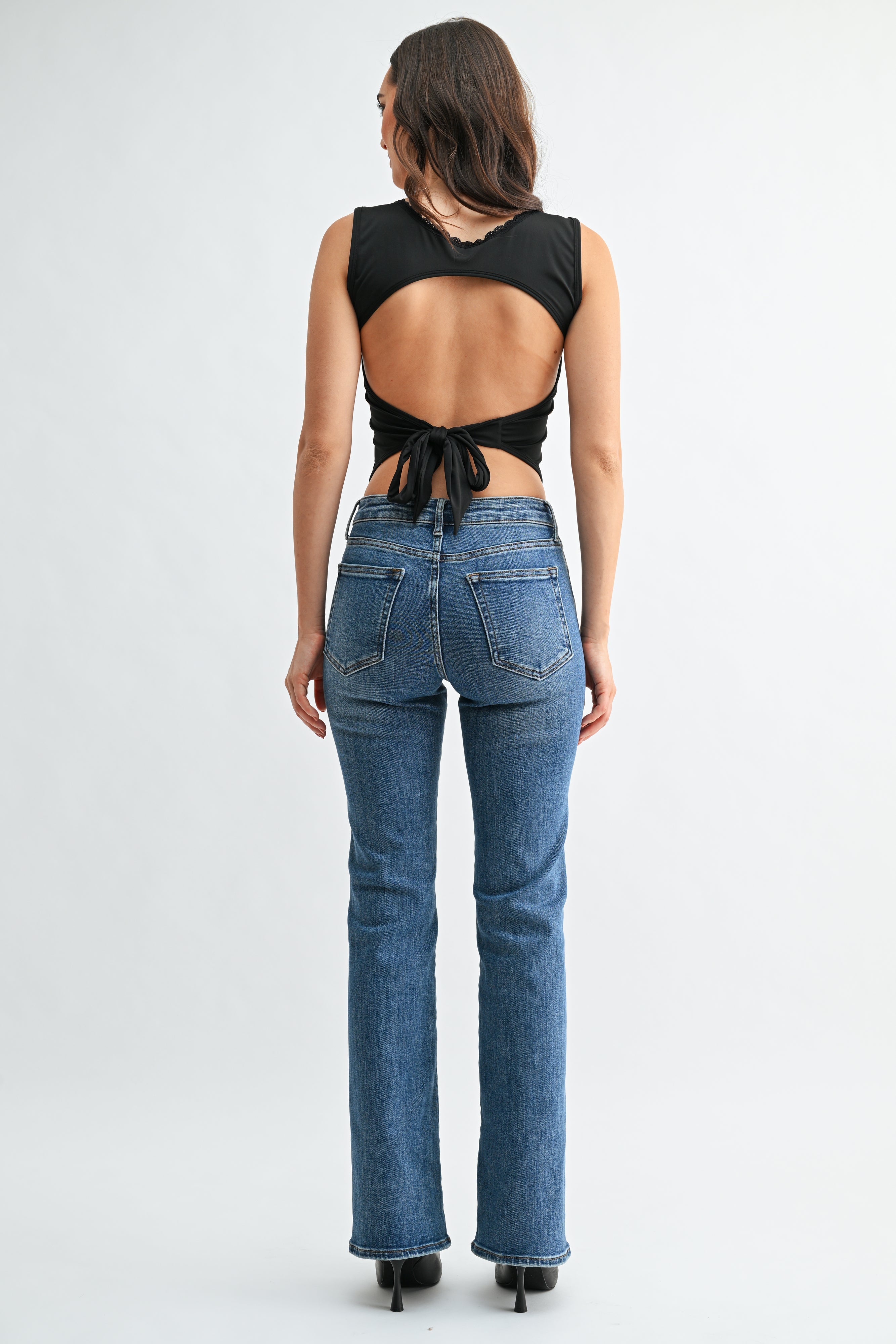 Full-length classic bootcut silhouette