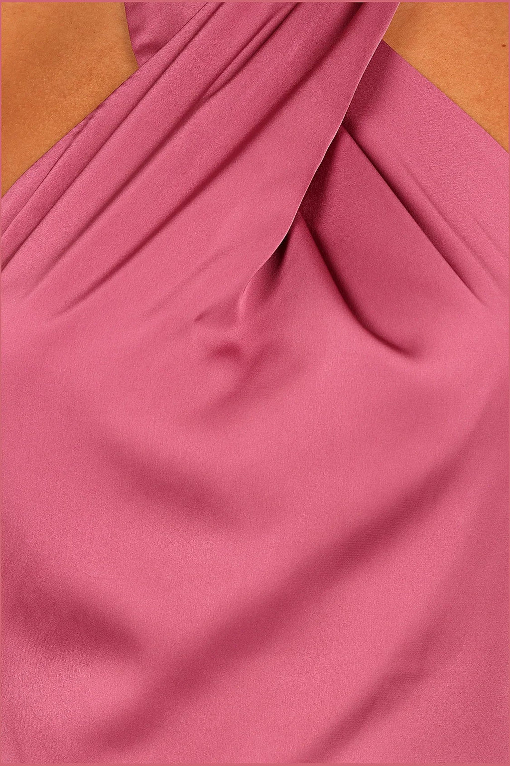 Halterneck Maxi Dress - Dark Rose