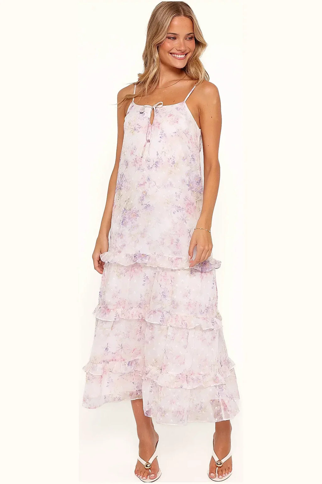Minka Maxi Dress - White/Multi Floral