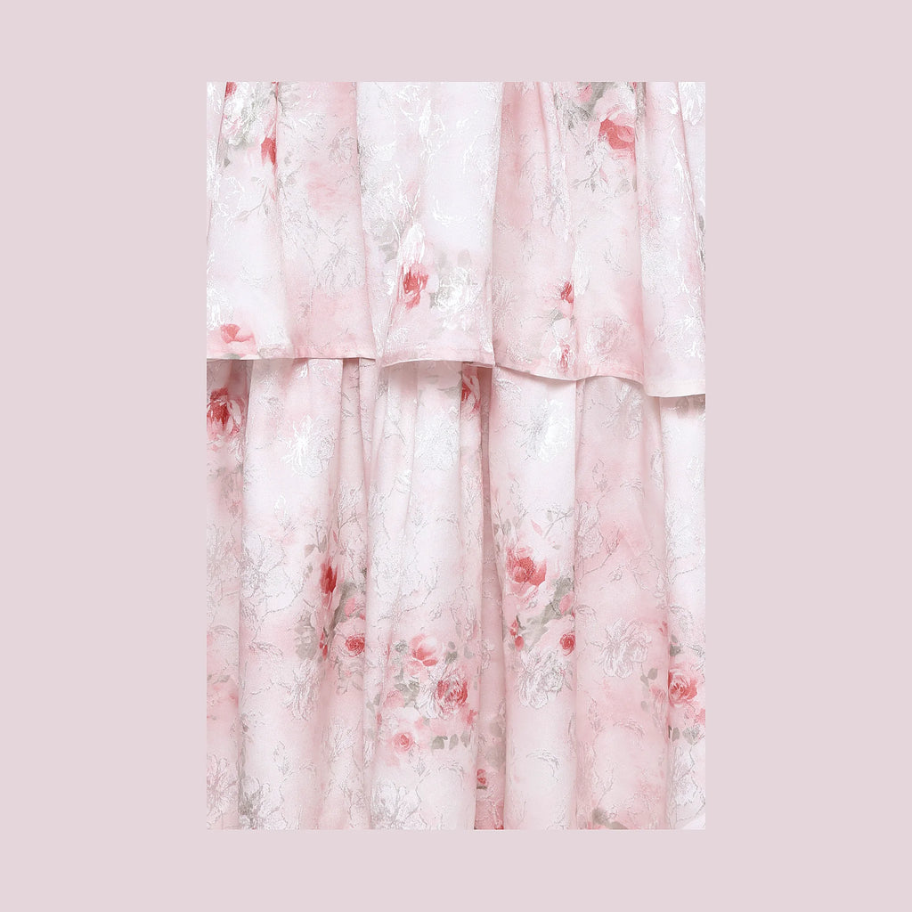 Natarsha Maxi Dress - White Pink Floral