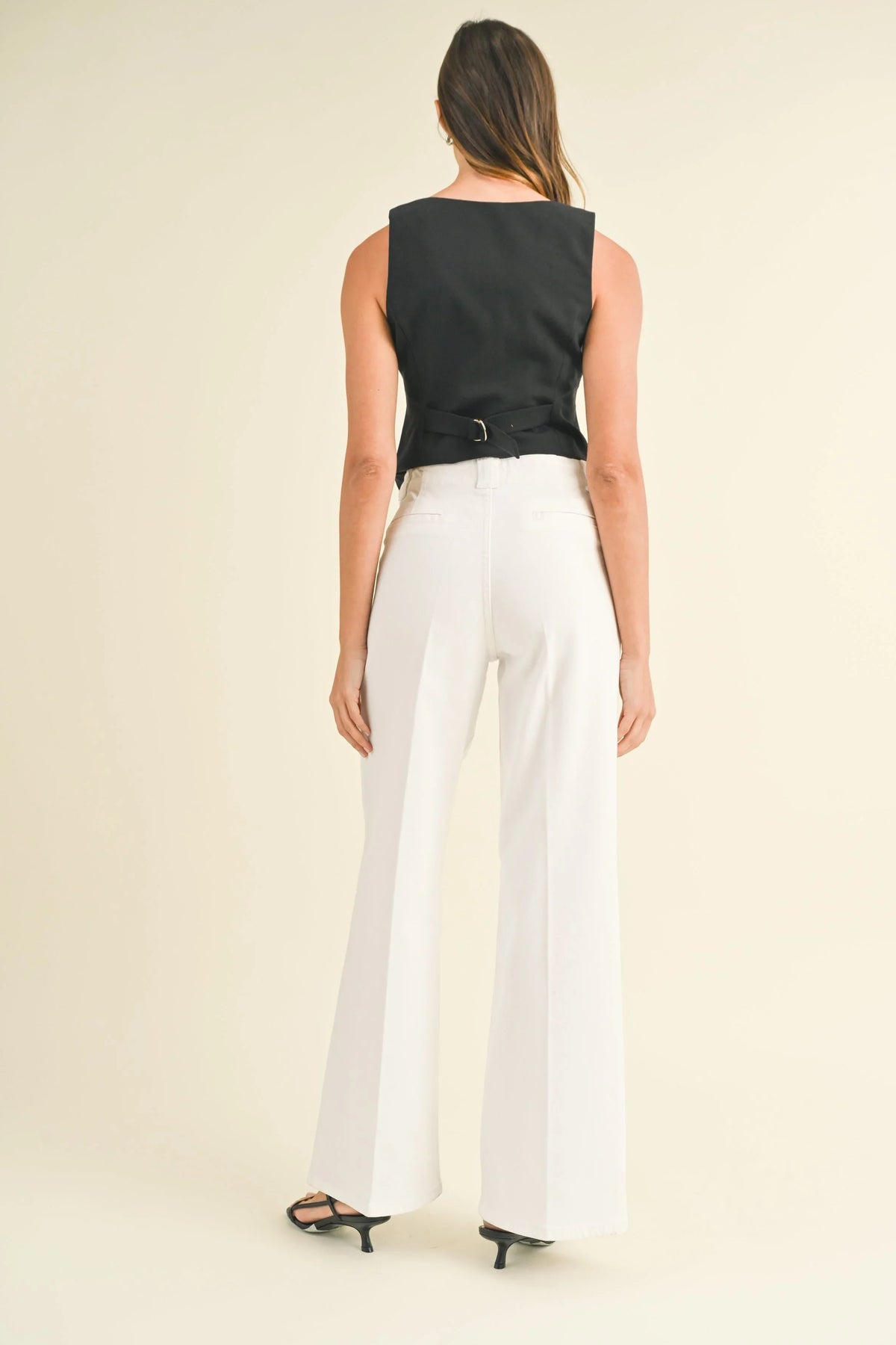 Patch Pocket Wide Leg Jean