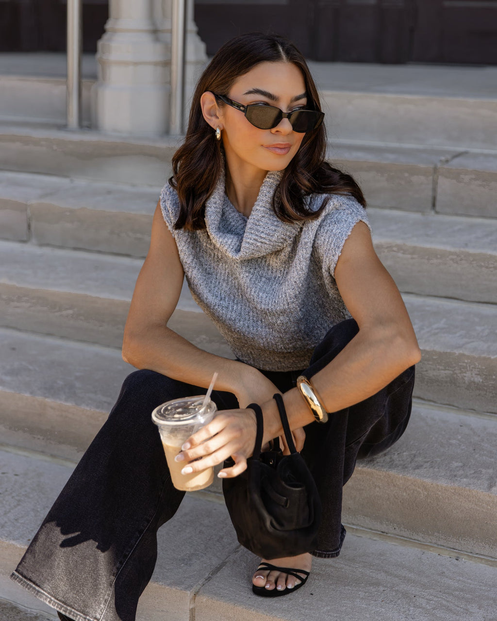 Remi Grey Cowl Sweater
