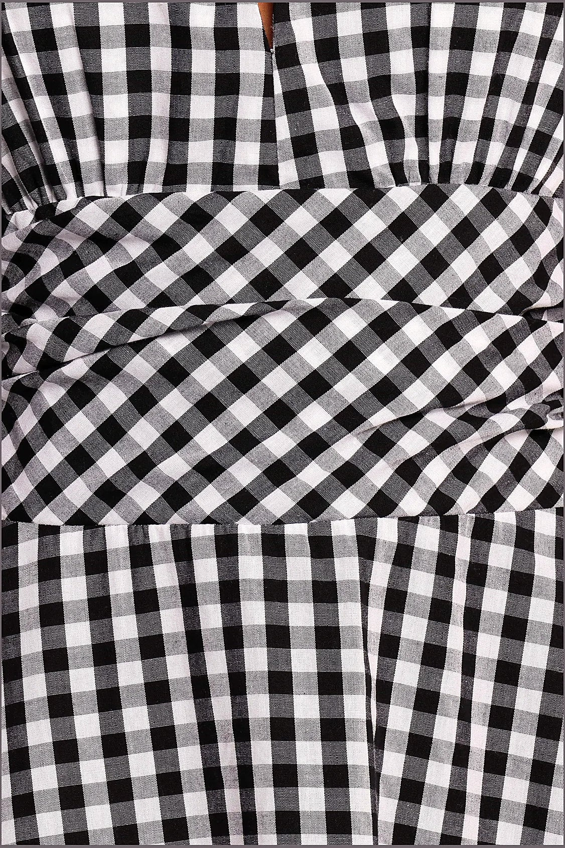 Solene Maxi Halterneck Dress - Black/White