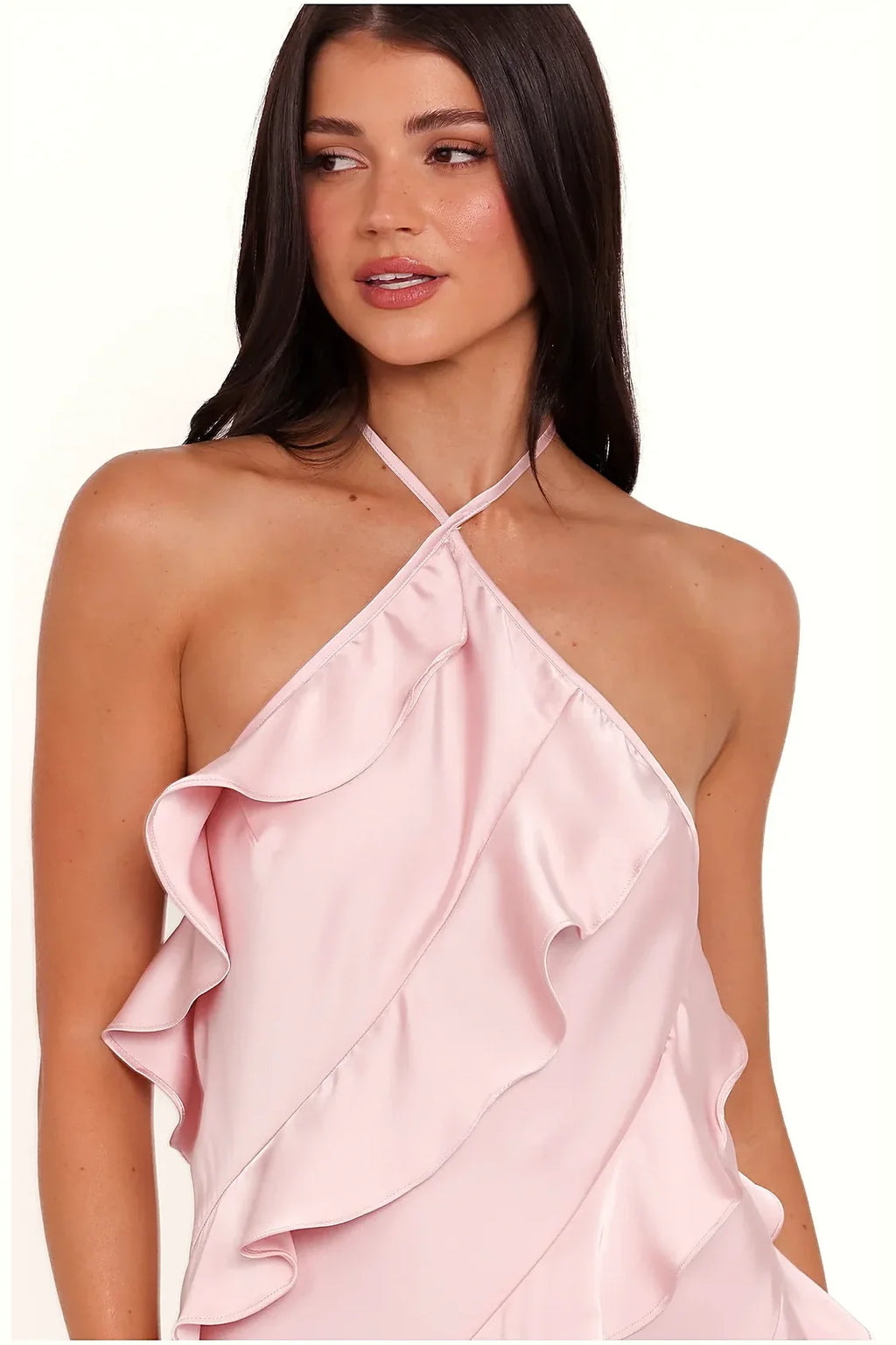Valery Halterneck Mini Dress - Pink