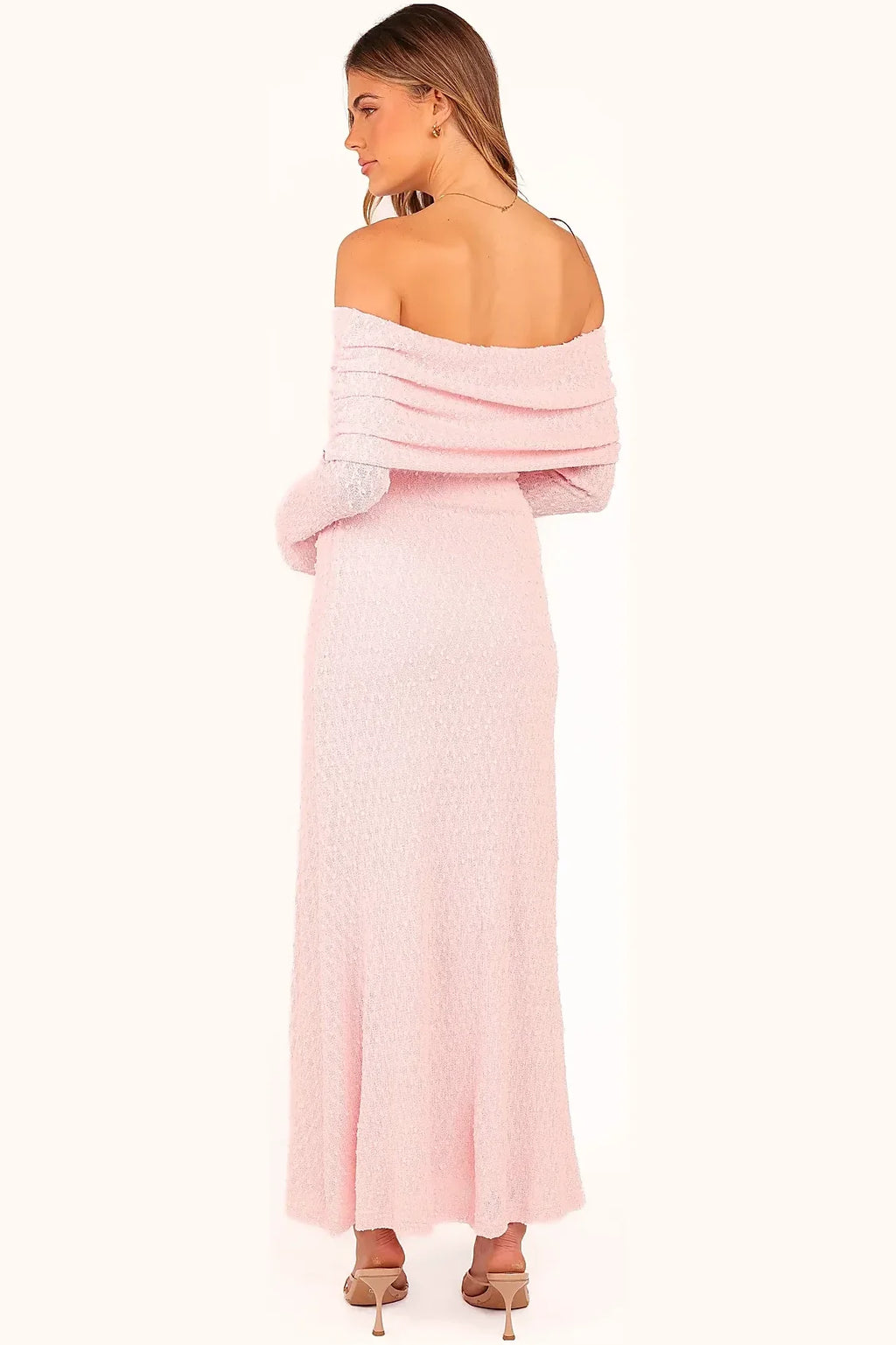 Wilma Off Shoulder Dress - Pink