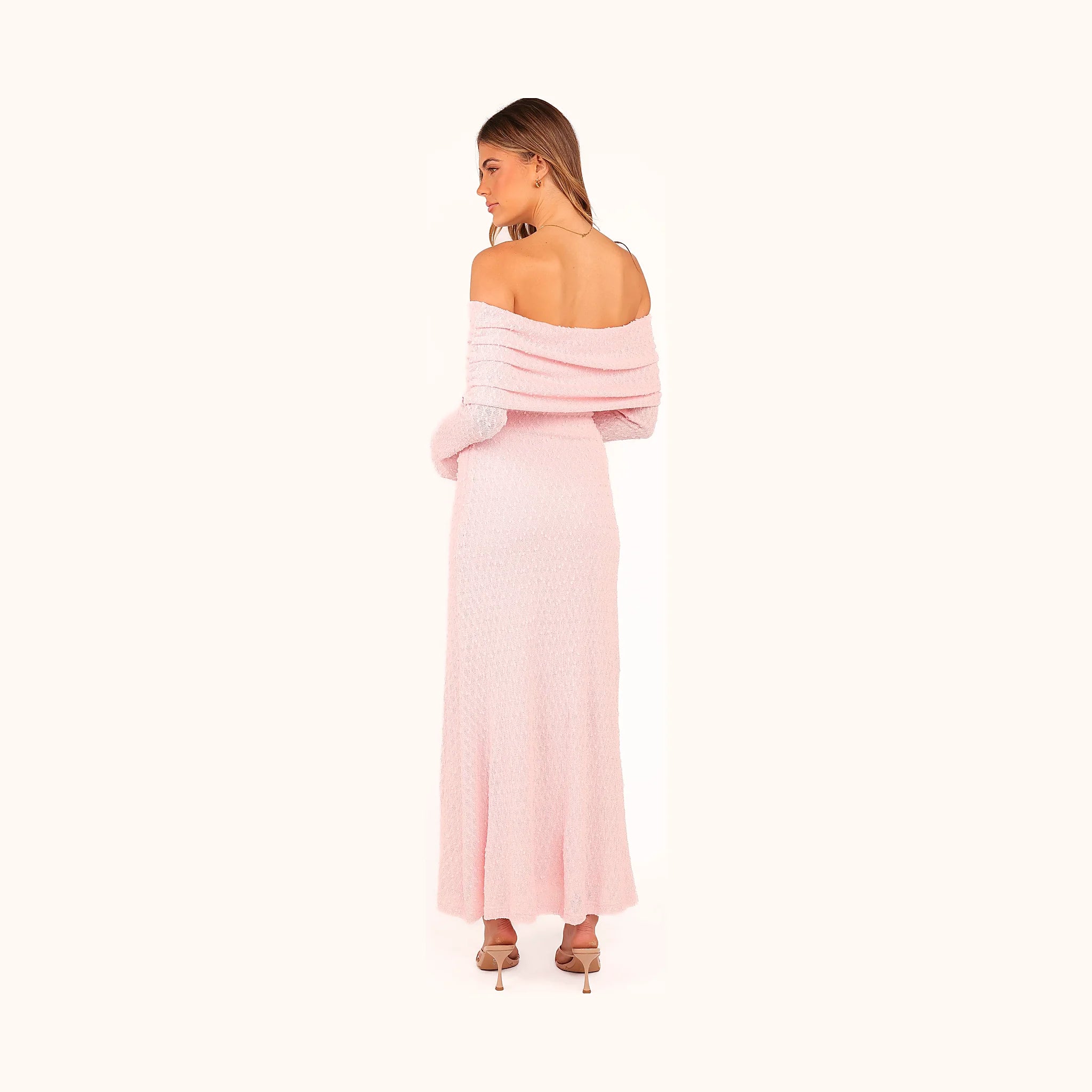Wilma Off Shoulder Dress - Pink