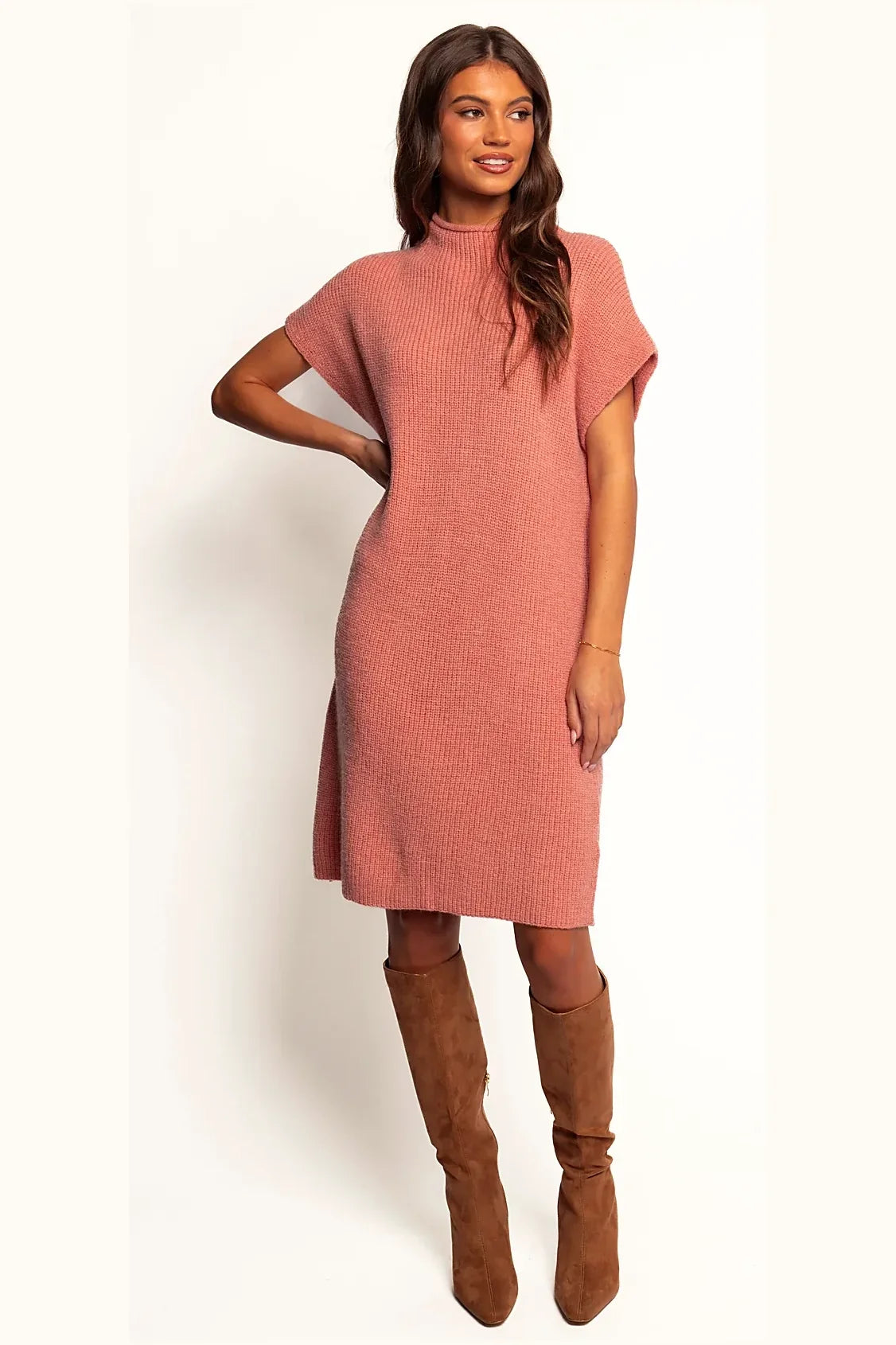 Wright Knit Mini Dress - Pink